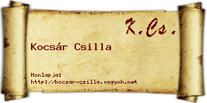 Kocsár Csilla névjegykártya